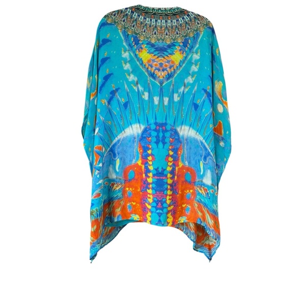 Camilla Short Lace Up Kaftan in "Take My Hand". One Size - Picture 5 of 14